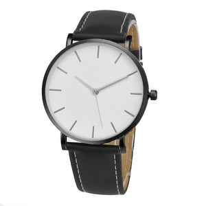 No Logo Leather Band Watch - Avari Collection